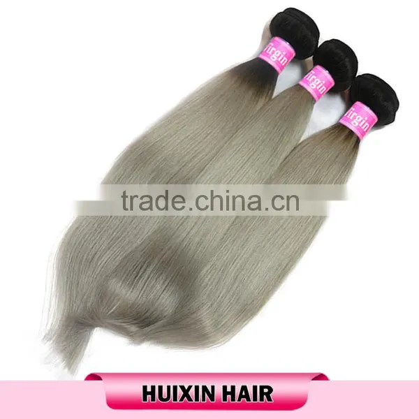Brazilian Grey Ombre Hair,high Quality Human Hair Two Tone Ombre Body Wave Brazilian Grey Ombre Hair photo-3