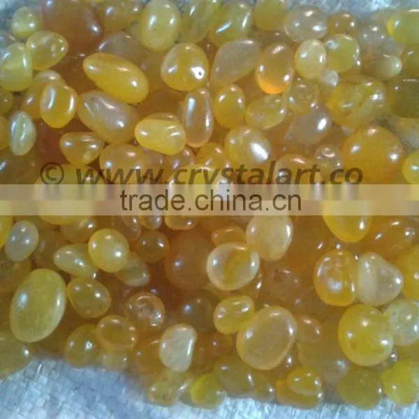 YELLOW ONYX TUMBLED PEBBLES STONE