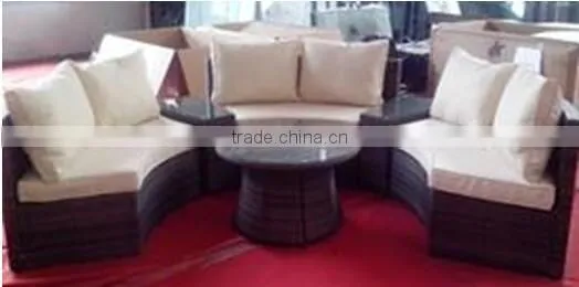 Cheap Miami Rattan Furniture 4 Pcs Rattan Sofa Sets