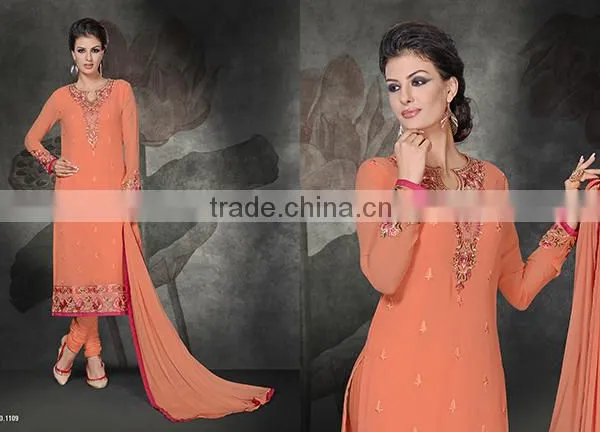 MUSTARD GEORGETTE SALWAR SUIT photo-6