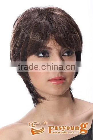 Custom Made Highlight Color Hair Wig, Mother Wig, Synthetic Short Wigs photo-2