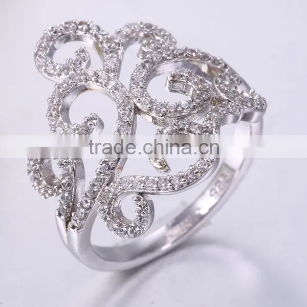 2016 Fashionable Silver Ring Cz Stone Silver Rings For Women photo-4