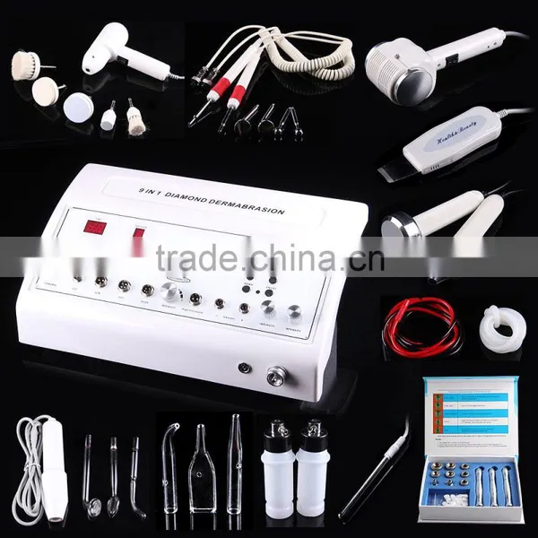 ALLRUICH 8in1 Dermabrasion Ultrasonic High Frequency Galvanic Skin Brush Scrubber Spray Equipment photo-3