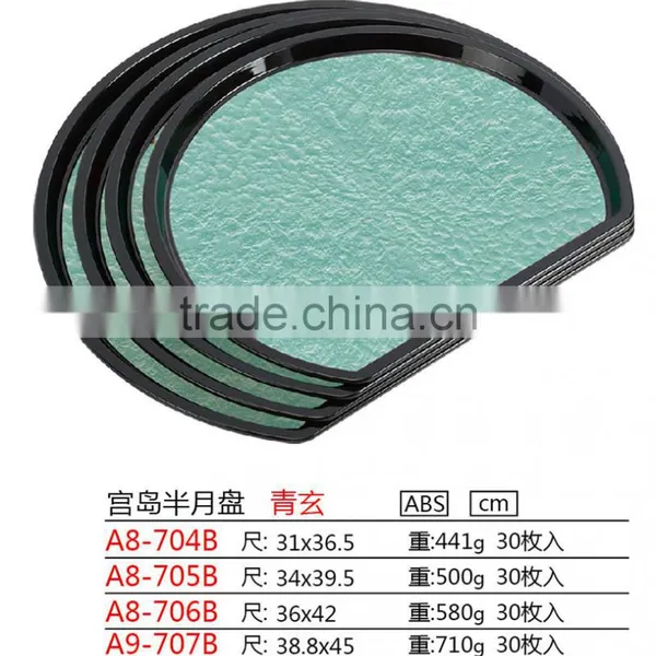 Fashion Semicircular Plastic Colorful Food Tray photo-3