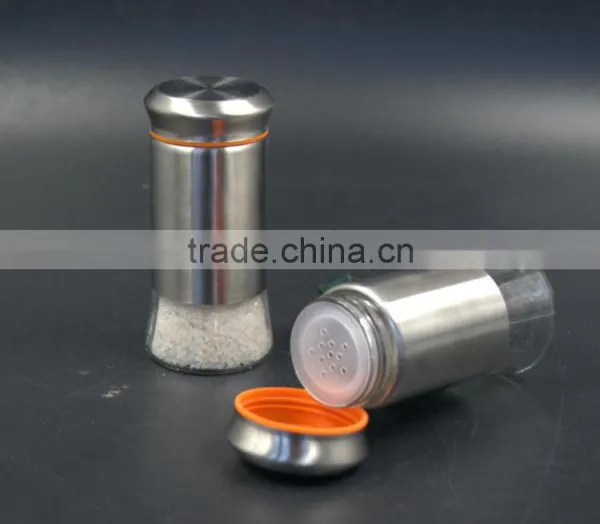 Salt and Pepper Glass Bottle Silver Coat photo-2