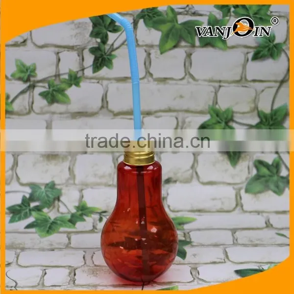 New Style Large Capacity PET 700ml Light Bulb Shape Bottles With or Without LED Light photo-3