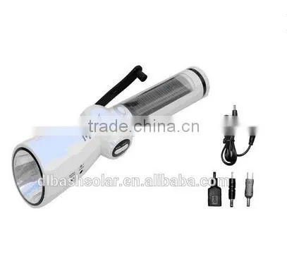 China Factory Price Time Crank Dynamo Solar Flashlight photo-2