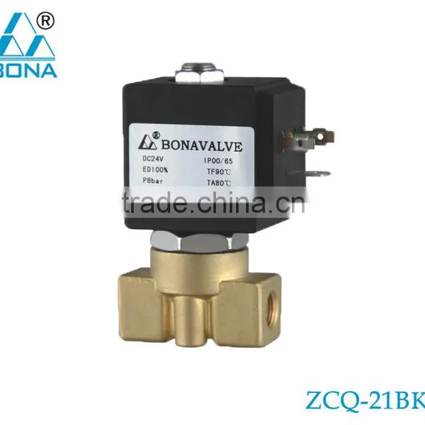 Female 1/4" 1/8" Brass 12V 24V 110V Normally Open Solenoid Valve ZCQ-21BK