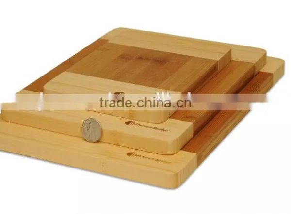 Set Of 3 Thick Strong Bamboo Cutting Board With Beautiful White Edge photo-3