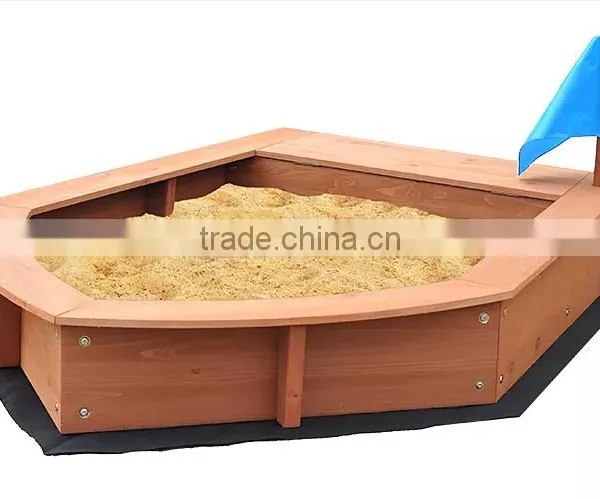 Boat Sandpit, Garden Outdoor Wooden Sandbox photo-3