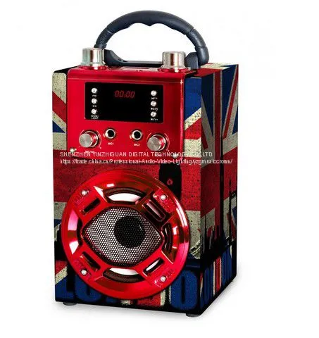 Portable Karaoke Wooden Bluetooth Speaker Box photo-5