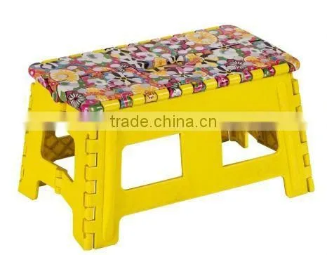 Good Quality Nice Looking Anti-Slip Plastic Folding Step Stool Folding Plastic Stool 450721 photo-3