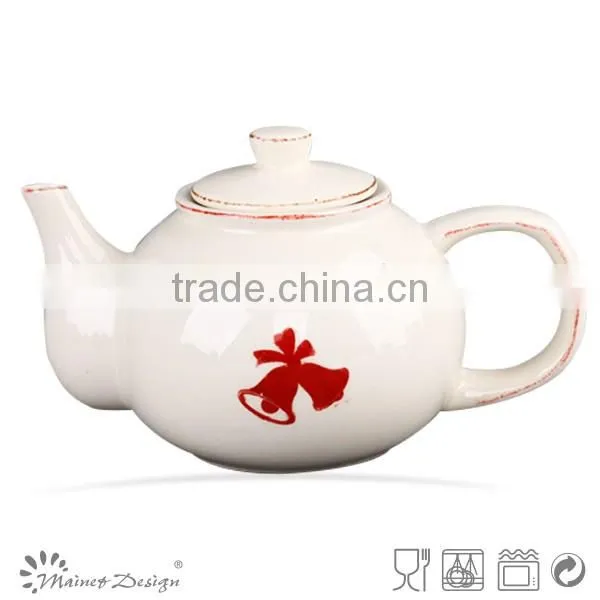 Ceramic Stoneware Tea Pot Christmas Design photo-2