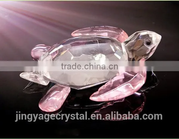 Pink Crystal Turtle Model Gift/crystal Wedding Anniversary Gift/laser Engraved Crystal Gift photo-4