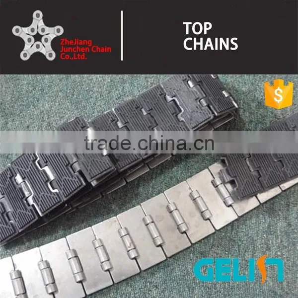 820 Single Hinge Straight Running Stainless Steel Flat Top Chain photo-3
