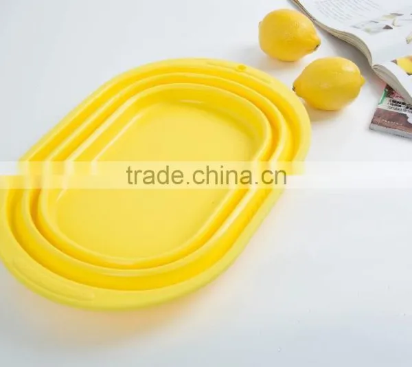 Silicone Square Shaped Collapsible Wash Basin,storage Bowl photo-4