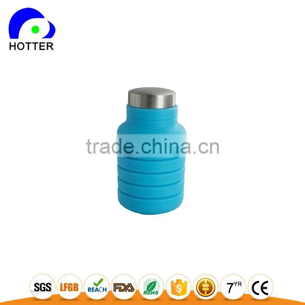 Hot Selling Foldable Silicone Water Bottle BPA Free Leak Proof Lightweight 20oz Eco-Friendly Reusable Travel Sports photo-6