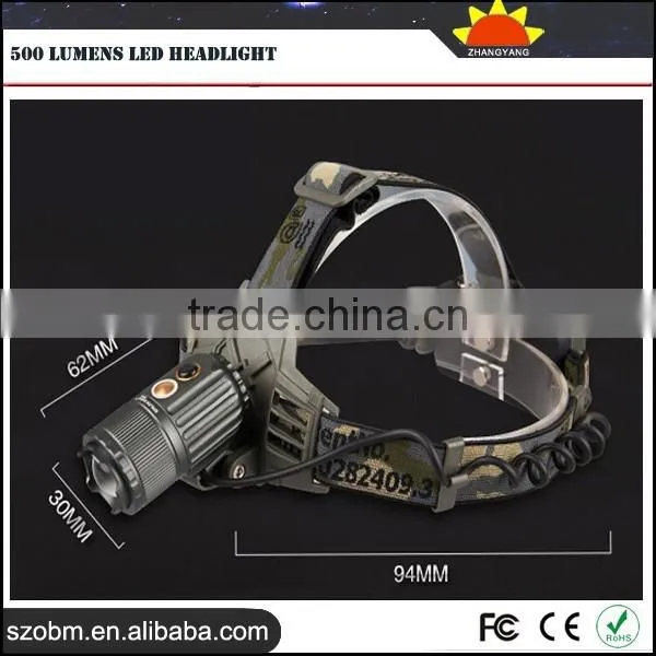 Rechargble Adjustable Zoom Headlamp 500 Lumens Led Headlight photo-2