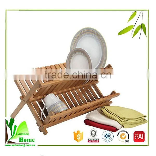 China Wholesale Custom Bamboo Adjustable Dish Rack photo-5