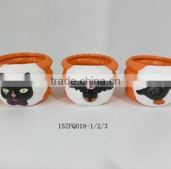 Halloween Pumpkin Ceramic Flower Pot Festival Decorations photo-2