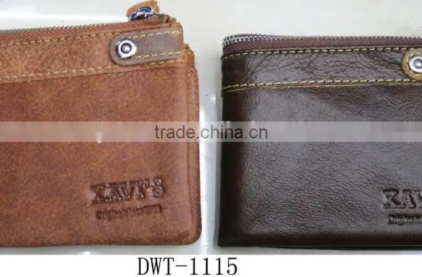 Fashion Golden Supplier Latest Man Real Leather Fold Wallet photo-3