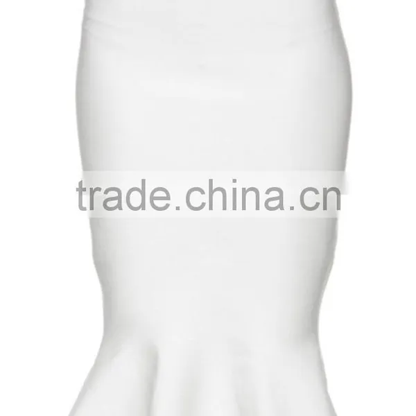 MGOO New Arrival Cotton White Mermaid Skirt For Women High Waist Stretch Black Dress For Women photo-3