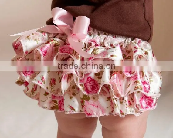 Baby Girl Cotton Bloomer Ruffles Diaper Cover Pure White Bloomer for Newborn Baby photo-5