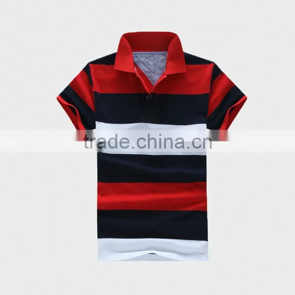 Stripe Men's Polo Shirt With Ribbon photo-4