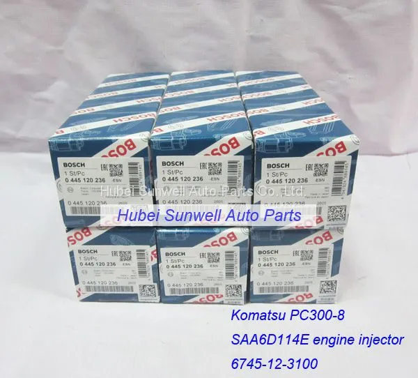 Komatsu PC300-8 Injector 6745-12-3100 SAA6D114 Engine Injector 5263308 photo-3