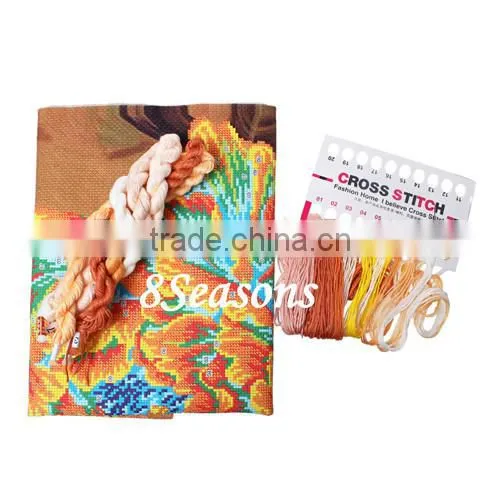 Diy Cushion Handmade Multicolor Flower Pattern Hand Craft Gift New Cross Stitch Patterns photo-3