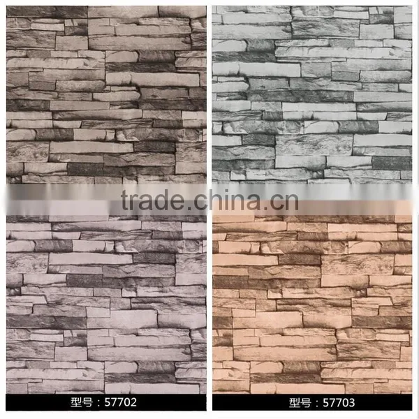 Modern PVC Stone Design Wall Decoration Paper photo-6