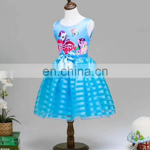 2016 Frozen Elsa Girl Party Dress , The New Children Dress Roses Frozen Elsa ANNA Dress Cartoon Pony BOLI Pony 27312 photo-3