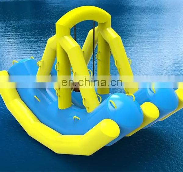 2017 Newest Design Commercial Double Row Water Park Inflatable Seesaw Game