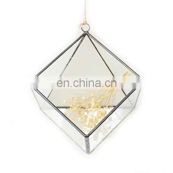 Terrarium Geometric Glass Terrarium Wholesale With Ring Lead-free photo-2