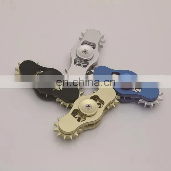 2017 New Fashion Hand Spinner 3 Gear Metallic EDC Fidget Spinner Fidget Toy Adults Focus Anti Stress Gifts F963