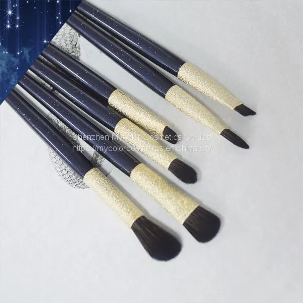 6pcs Bling Synthetic Eyeshadow Brush Makeup Brush Set for Beginner Smooth Cosmetic Set photo-4