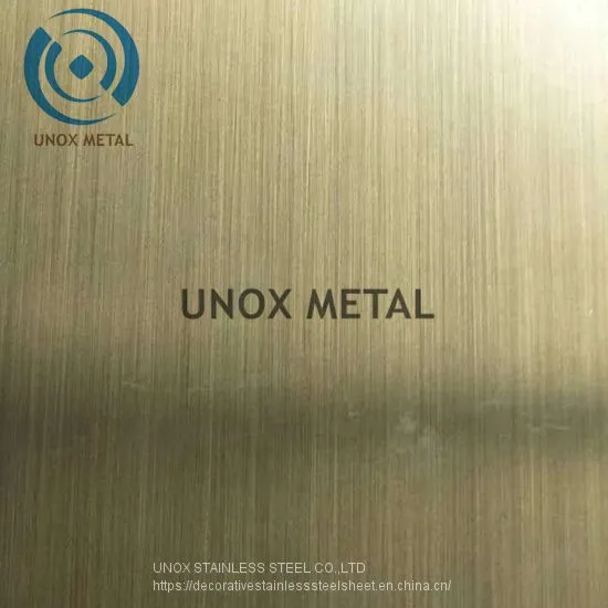 Deep Hairline Brush Colored Stainless Steel Sheet Copper Bronze Plate in 304 Grade Prime Sheet
