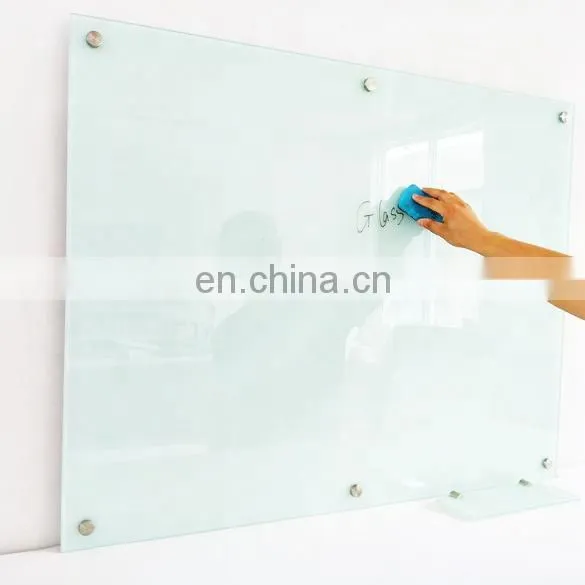 Frameless Dry Erase Glass White Board Sheet With White Board Stand photo-5