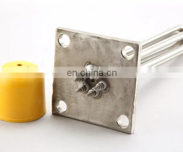 220v 15kw Sus304 Square Flange Tube Boiler Water Immersion Heater Element photo-6