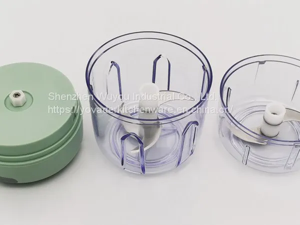 2 Cups (250ml&100ml) Electric Wireless Mini Garlic Chopper Garlic Masher Food Cutter Meat Grinder Onion Dicer Mincer Pepper Baby Food Blender photo-3