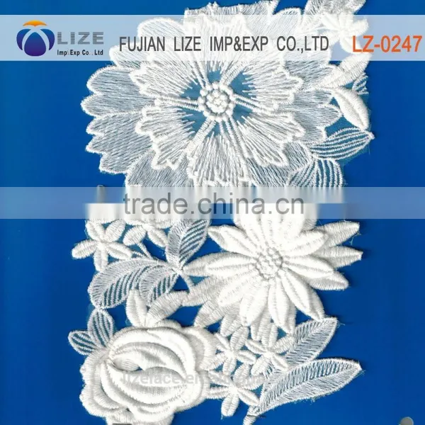 Multicolor Wholesale African Chemical Lace Mesh Fabrics photo-5