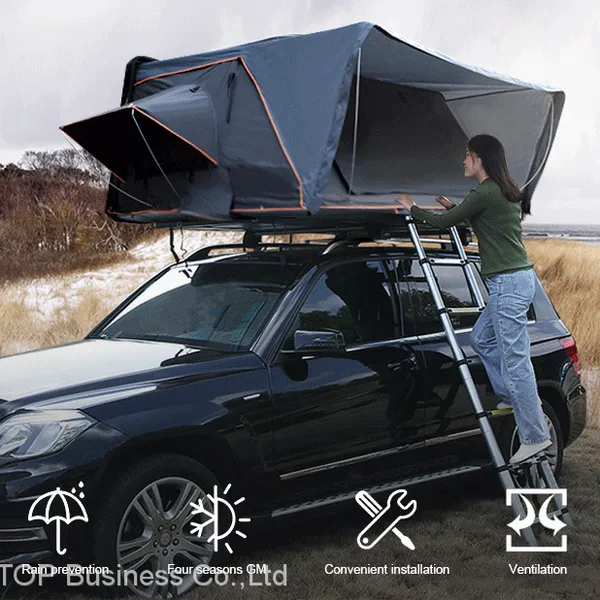 3-4 Person Large Space Family Camping Vehicle Roof Top Tent Auto 4x4 Off Road Camping Trailer Tent