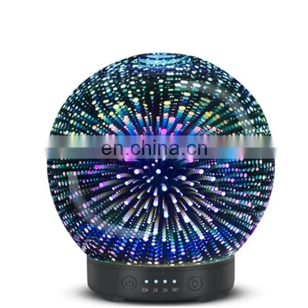 Ultrasonic Diffuser Essential Oil Diffusers 3d Newest Indoor Humidifier,Glass Aroma Diffuser With Seven Color photo-4
