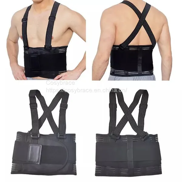 Breathable Moving and Warehouse Jobs Safety Back Belt Industrial Work Back Brace Back Support Belt Adjustable Removeable Straps photo-2