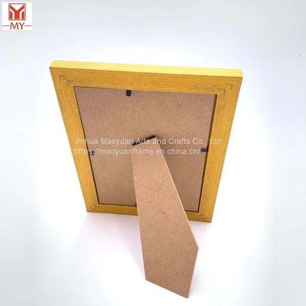 Hot Selling Eco Friendly Simple Stylish Yellow MDF Photo Frame Modern Gift Decor photo-5
