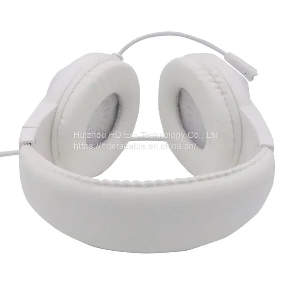 Hdera 3.5mm Language Lab Headset Headphone White Wired Headphones Noise Cancelling Headphones HD806 photo-2