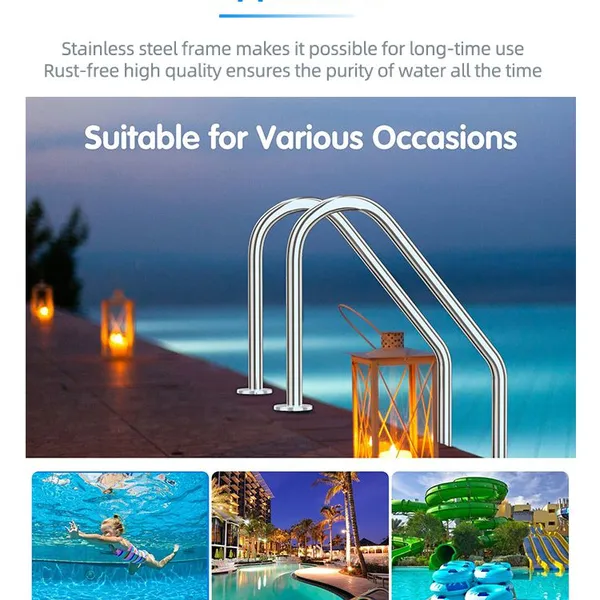 Swimming Pool 304/316 Stainless Steel Material Factory 1.0/1.2mm Thicknees Overflow Swimming Pool Ladder photo-5