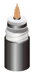 Single-core cable with corrugated  aluminium  sheath and optical fibers  up to 245kV