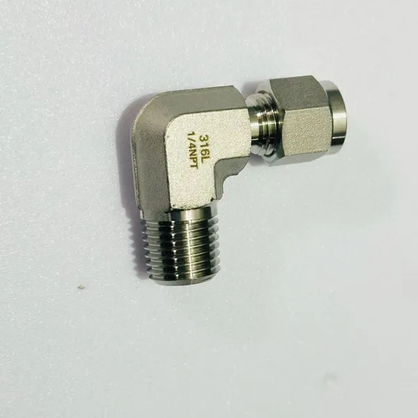 Stainless Steel 316 Male NPT to Compression Elbow Fitting With PTFE Seal photo-3