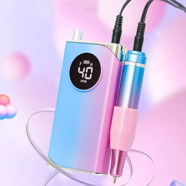 UV-401 40000RPM Screw-Free Rechargeable Nail Drill With Power Bank & Replaceable Faceplate photo-5